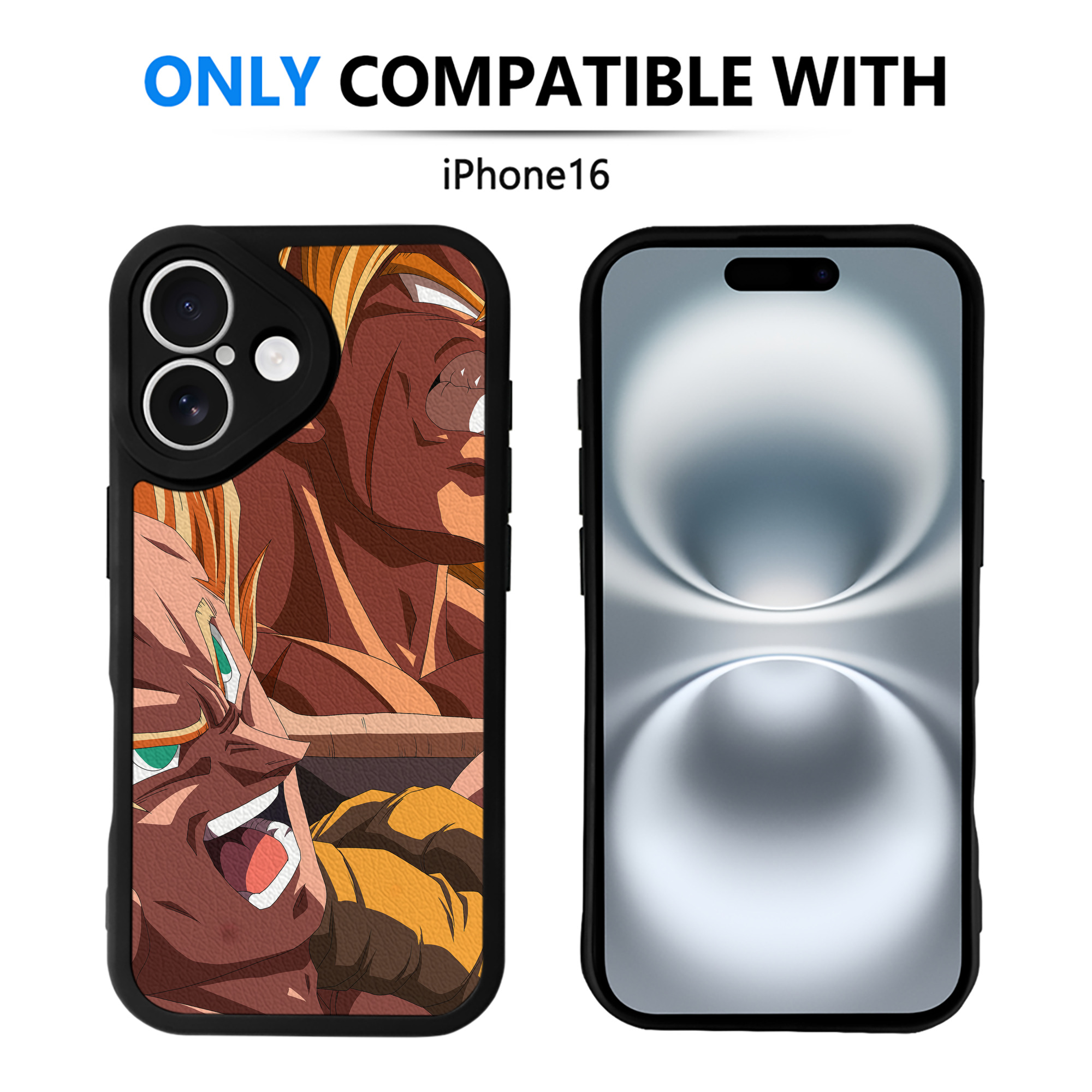 （画像用） ドラゴンボール DRAGON BALL 【iPhone 16シリーズ対応】シリコンスマホケース（レザー調） 材質：シリコン